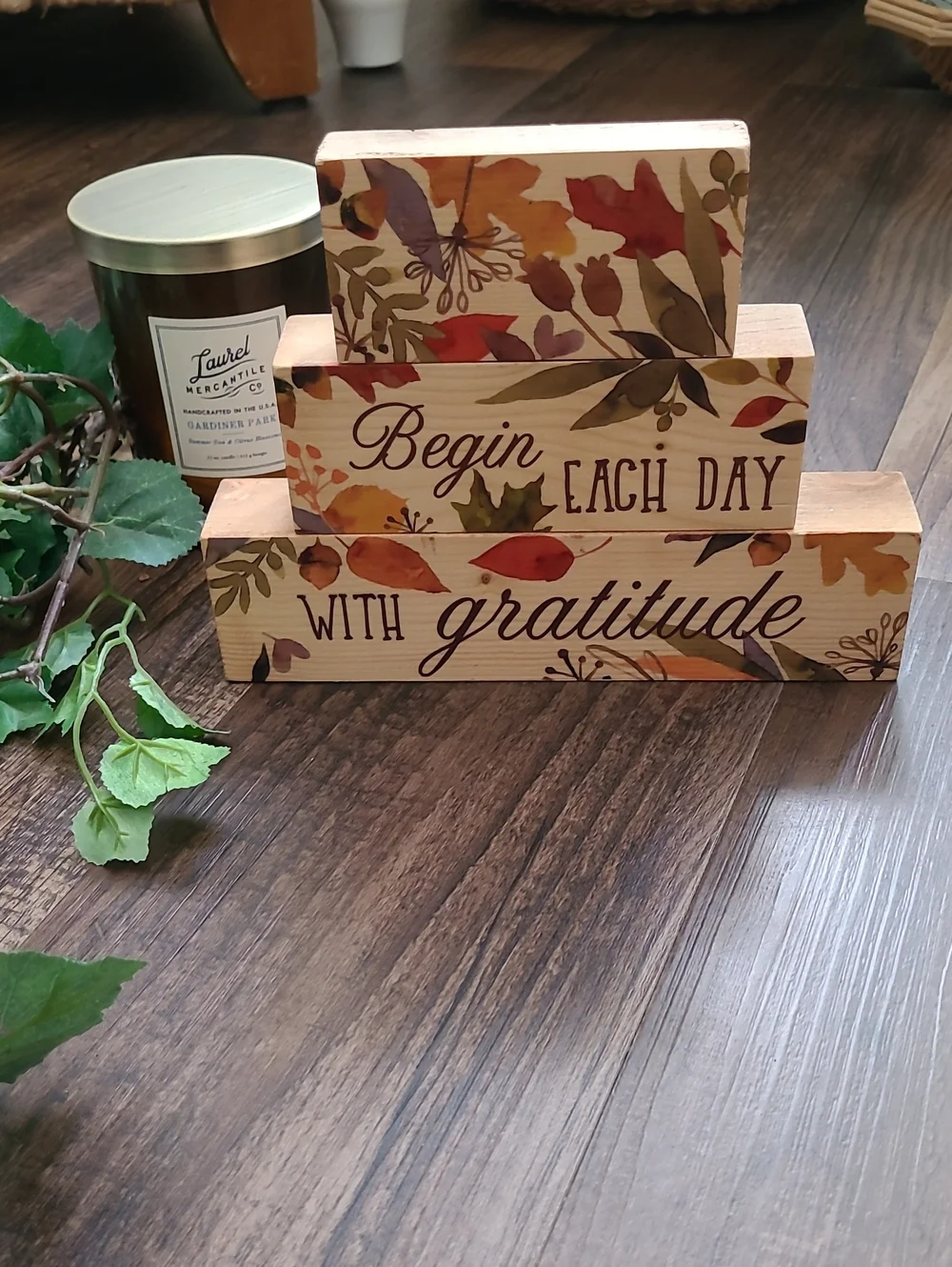 Stackable Wooden Fall Decor